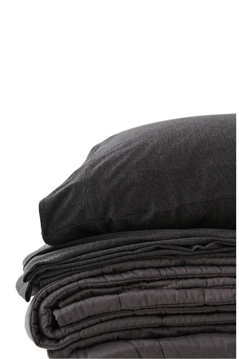 Organic Cotton Organic Favorite Tee Jersey Pillowcase 2-Pack, Alternate, color, Charcoal Heather