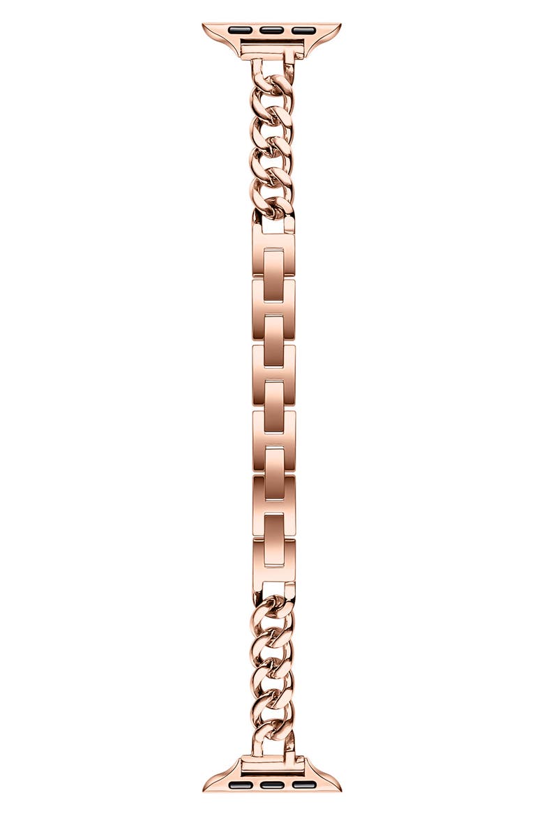Nikki Stainless Steel Apple Watch® Watchband, Main, color, ROSE GOLD
