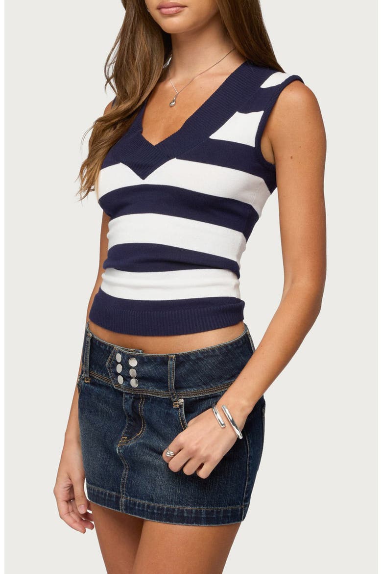 Briarie Stripe Sweater Tank, Alternate, color, NAVY-AND-WHITE