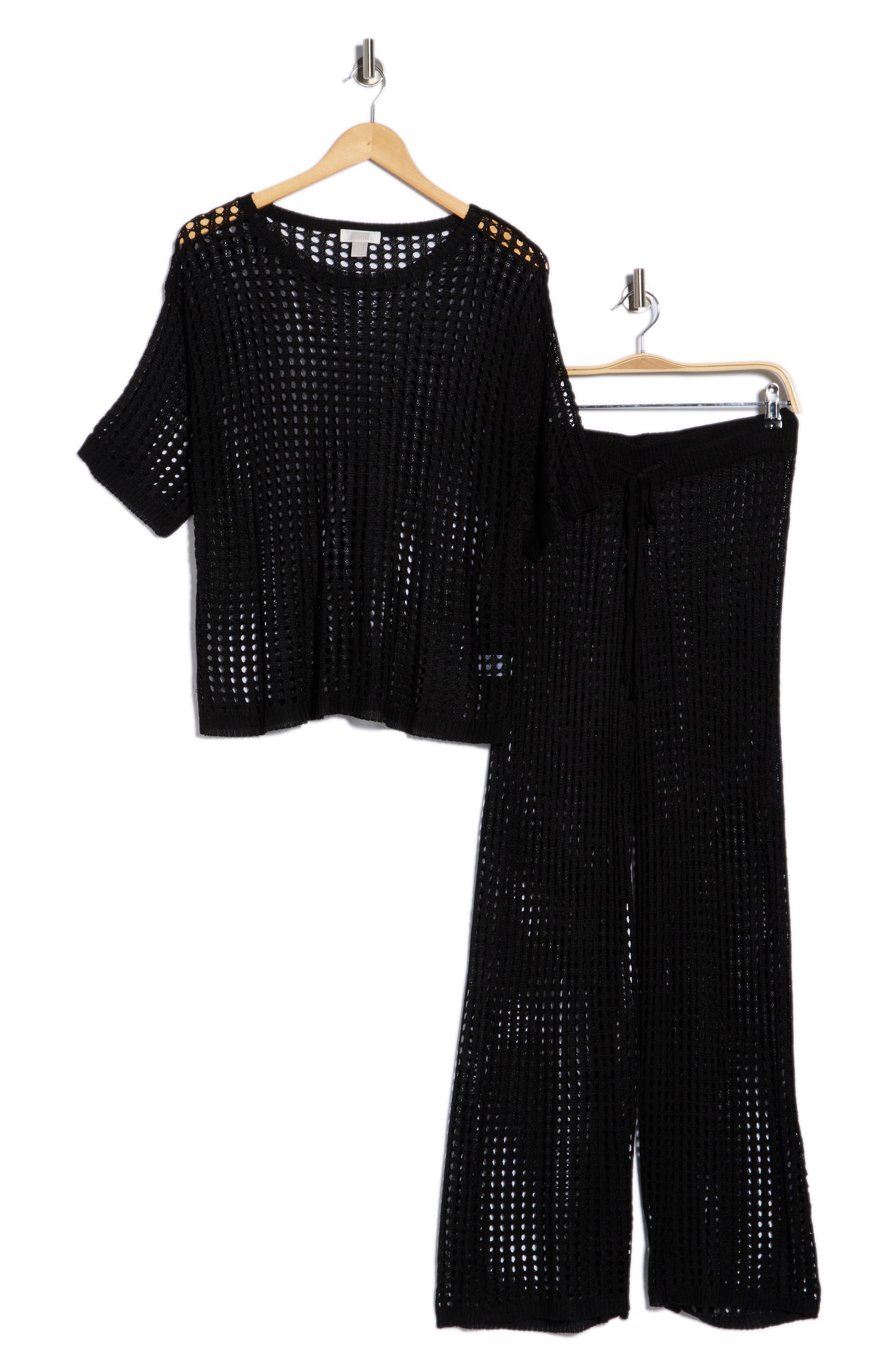 NORDSTROM RACK Open Knit Cover-Up Top & Pants Set