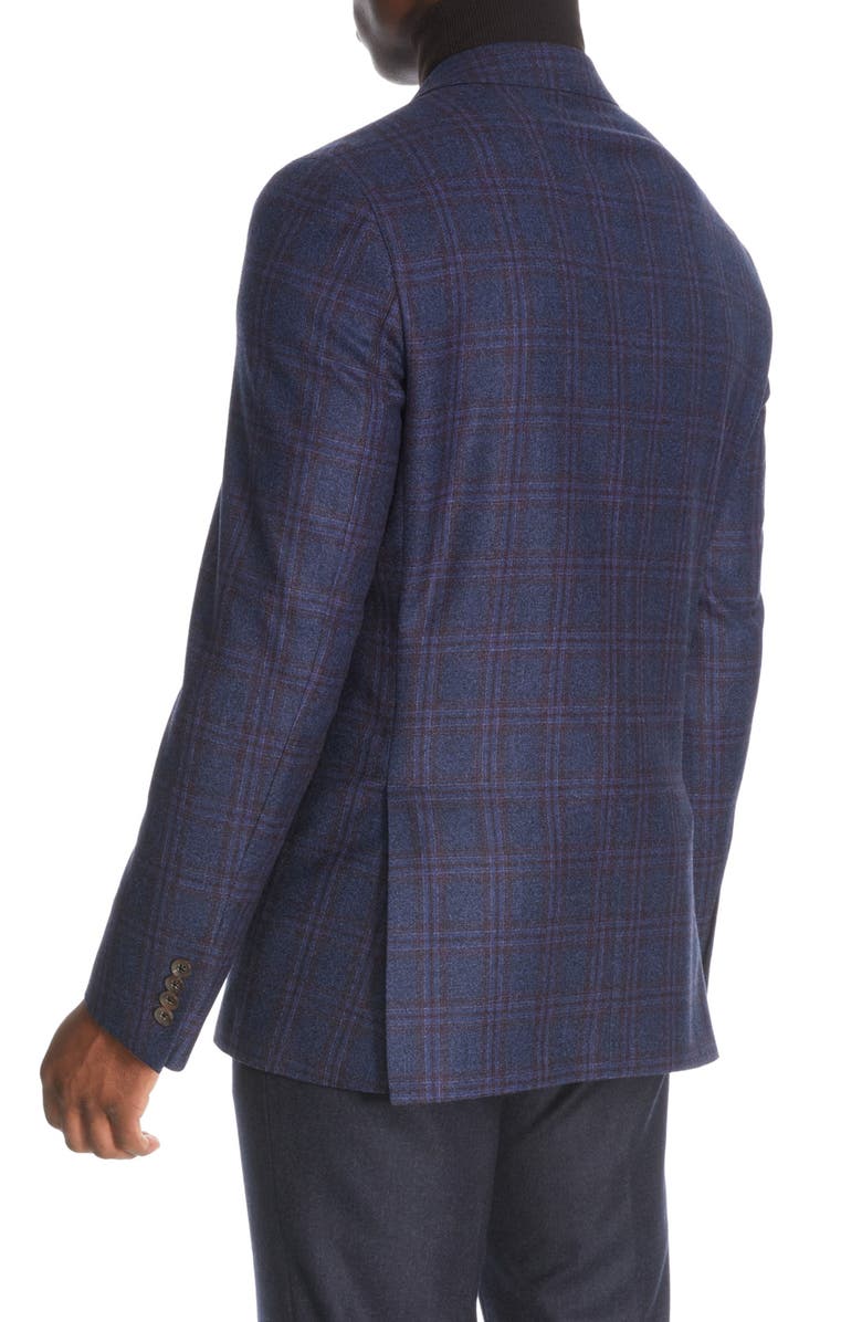 Jack Victor Midland Plaid Wool Sport Coat, Alternate, color,