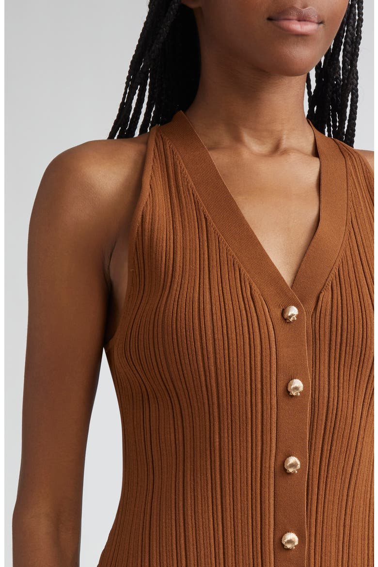 Dax Variegate Rib Sweater Vest, Alternate, color, DARK WHISKY