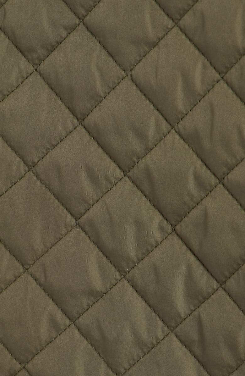 Noisy may Bow Diamond Quilted Liner Jacket, Alternate, color, 