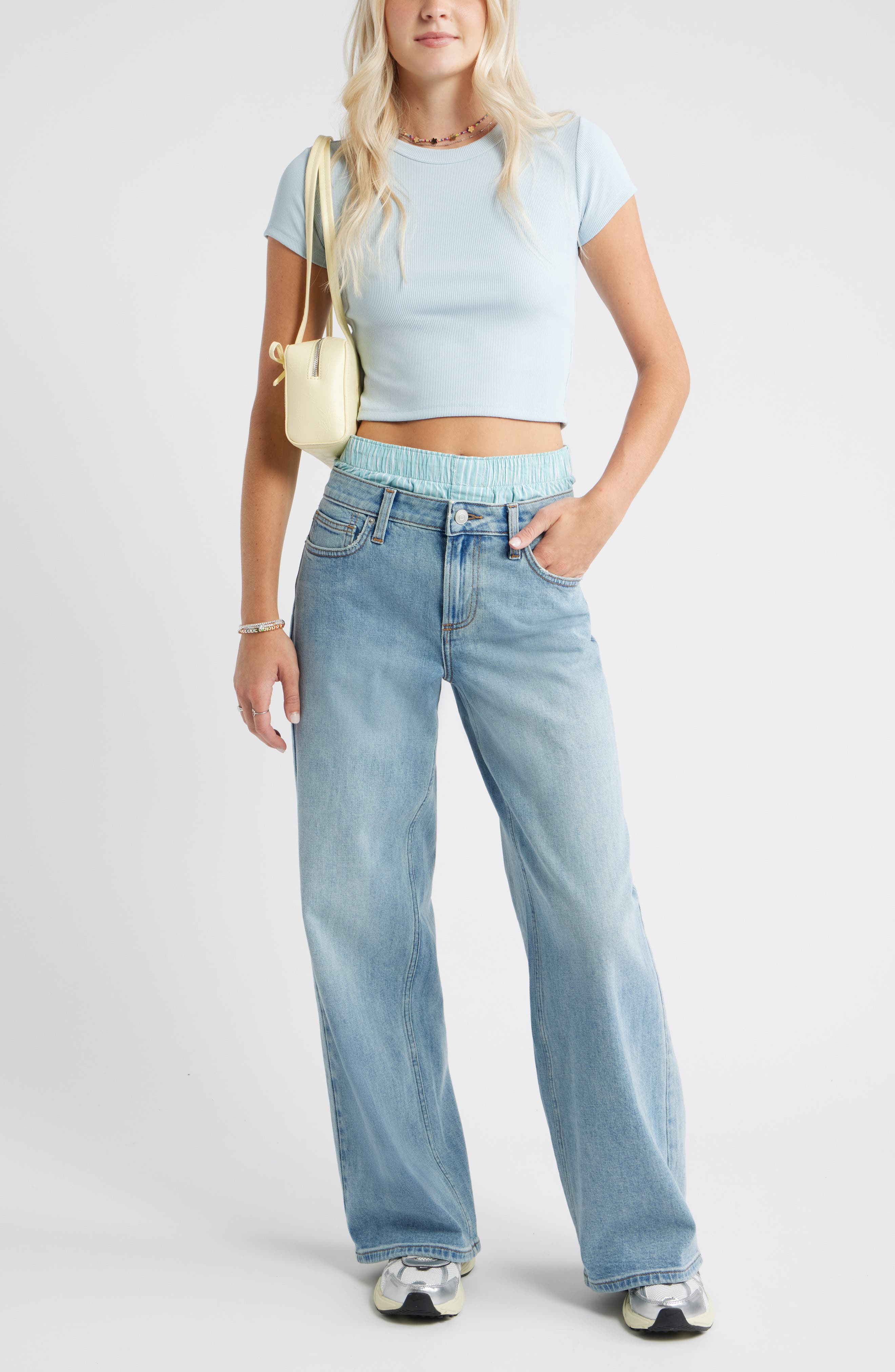 Compact Rib Crop Baby Tee - image 2