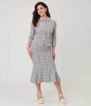 Unique Vintage Boucle Trumpet Skirt