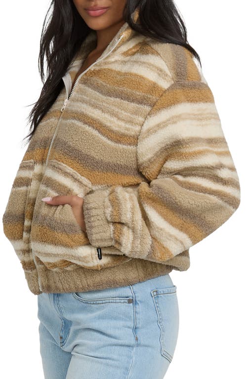 Billabong First Light Faux Shearling Jacket In Gray