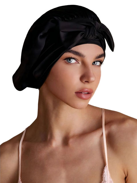 Pure Silk Bowknot Tie Bonnet