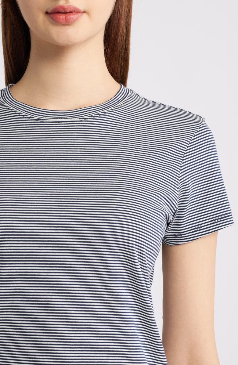 FRAME The Stripe Cotton Baby Tee, Alternate, color, Navy Multi
