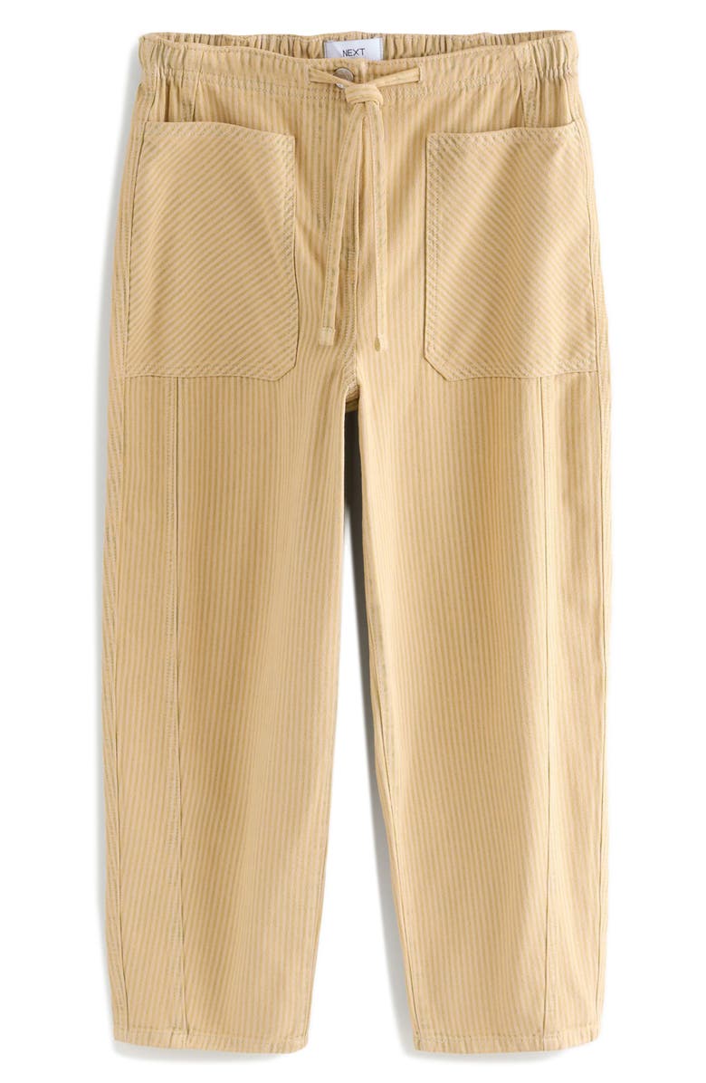 NEXT Stripe Tie Waist Baggy Pants, Alternate, color, Neutral