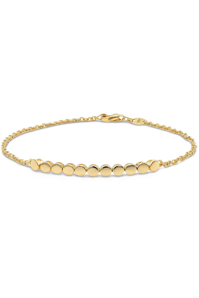 Round Link Chain Bracelet in 14K Gold, Main, color, Yellow Gold