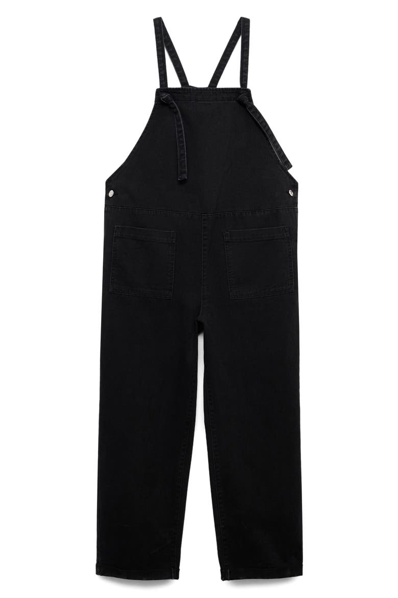 Denim Maternity Overalls, Main, color, BLACK DENIM