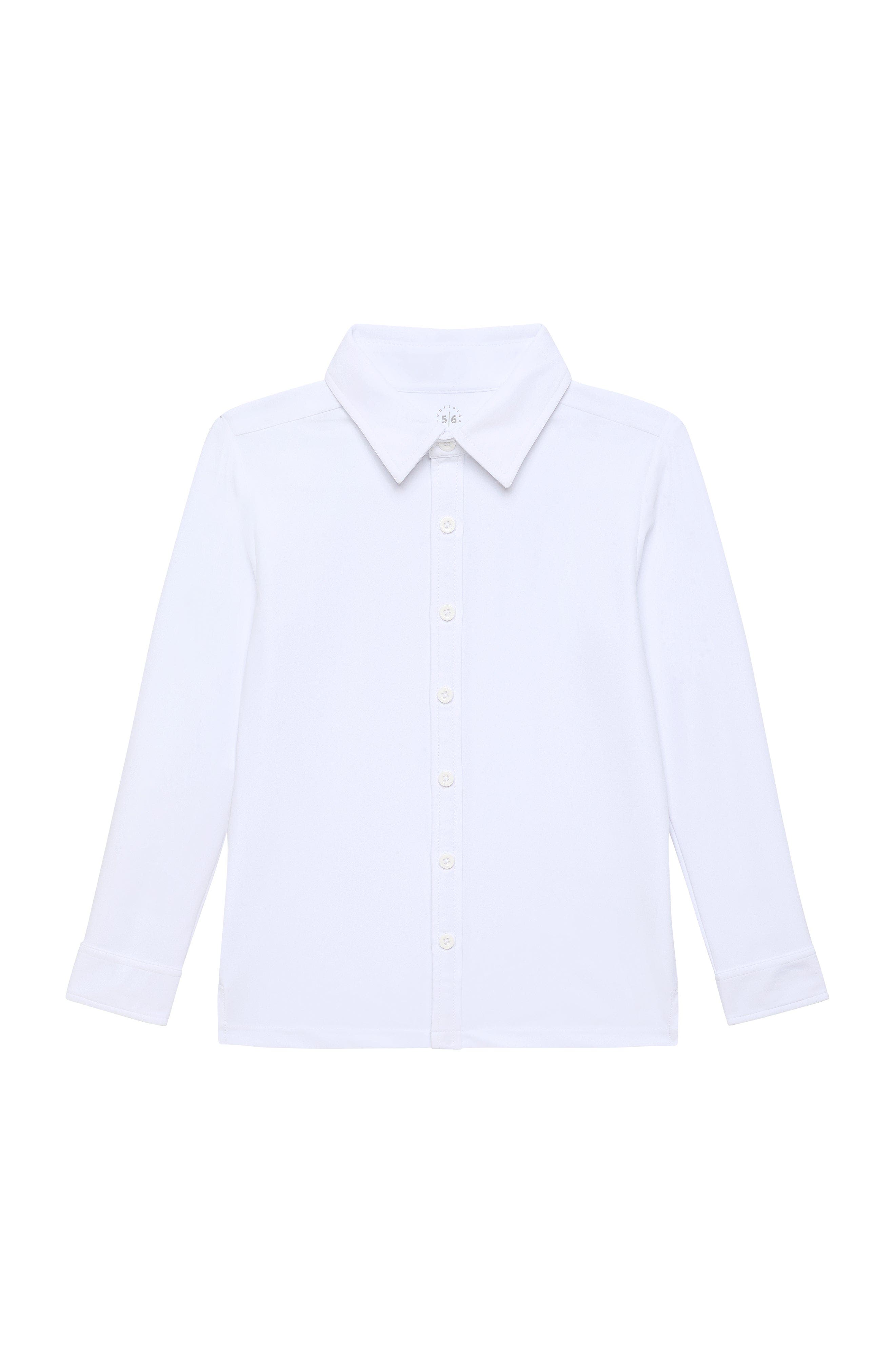 Courtside Kids Girls Dress Shirt In White