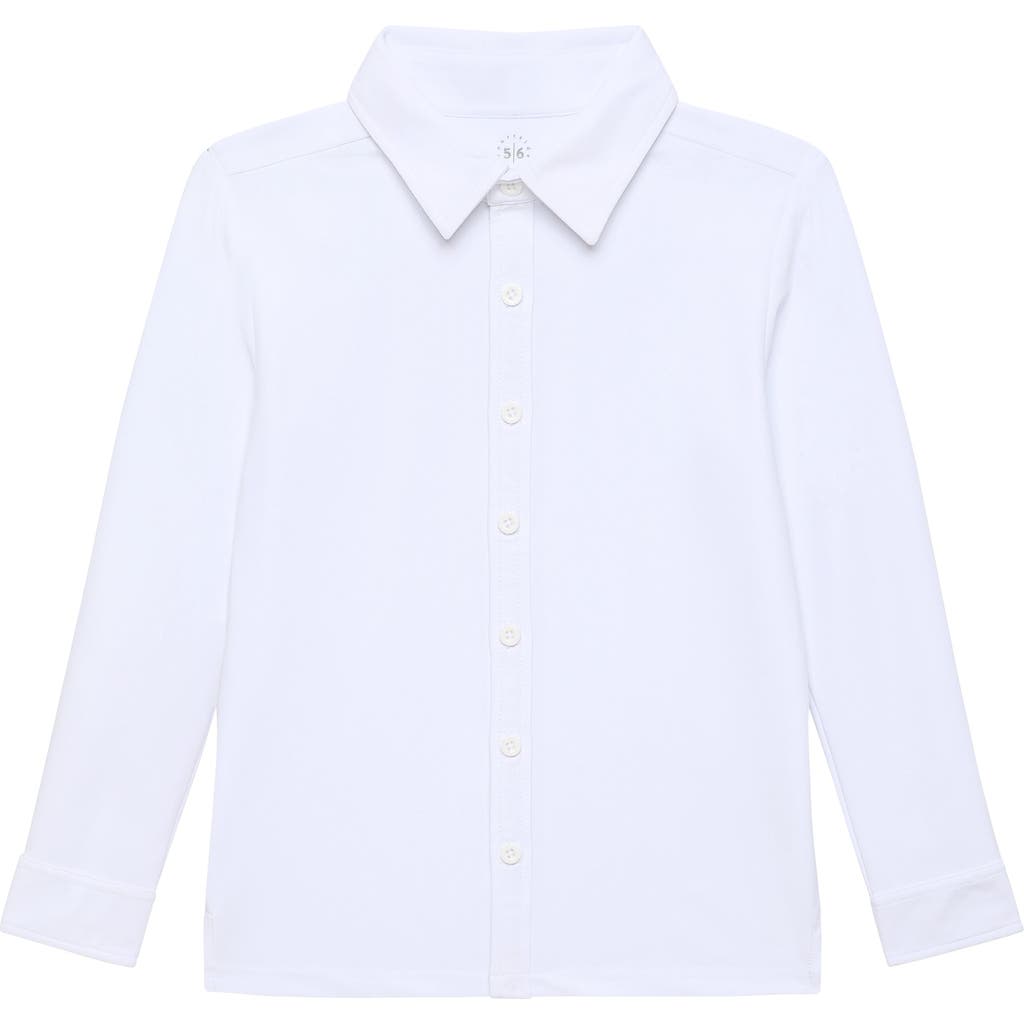 Courtside Kids Girls Dress Shirt In White