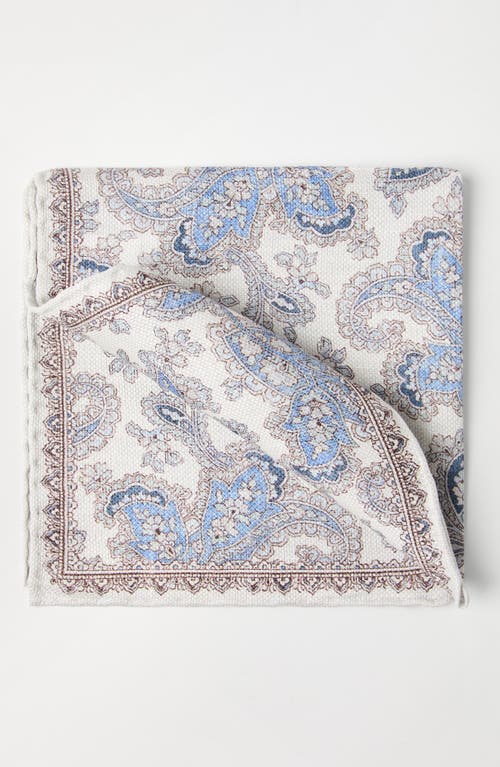 Shop Brunello Cucinelli Double-face Pocket Square In Butter