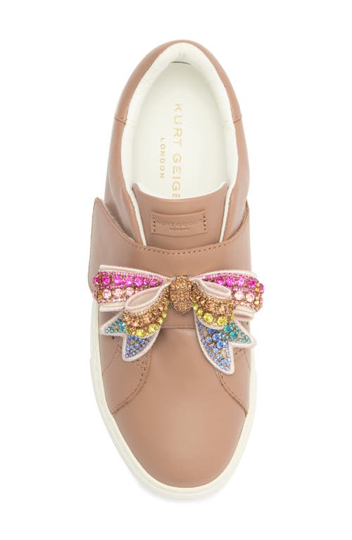 Kurt Geiger London Laney Bow Sneaker In Brown