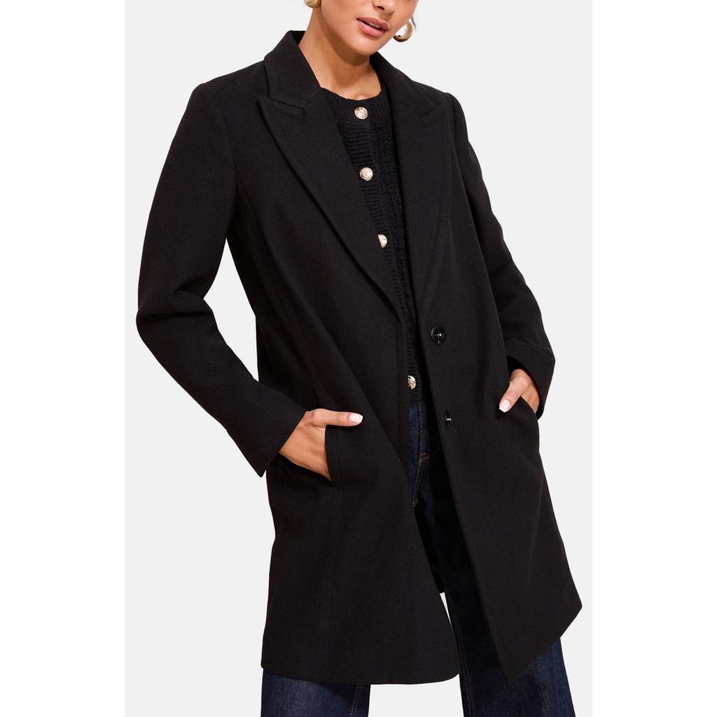 Friends Like These Front Snap Coat In Black