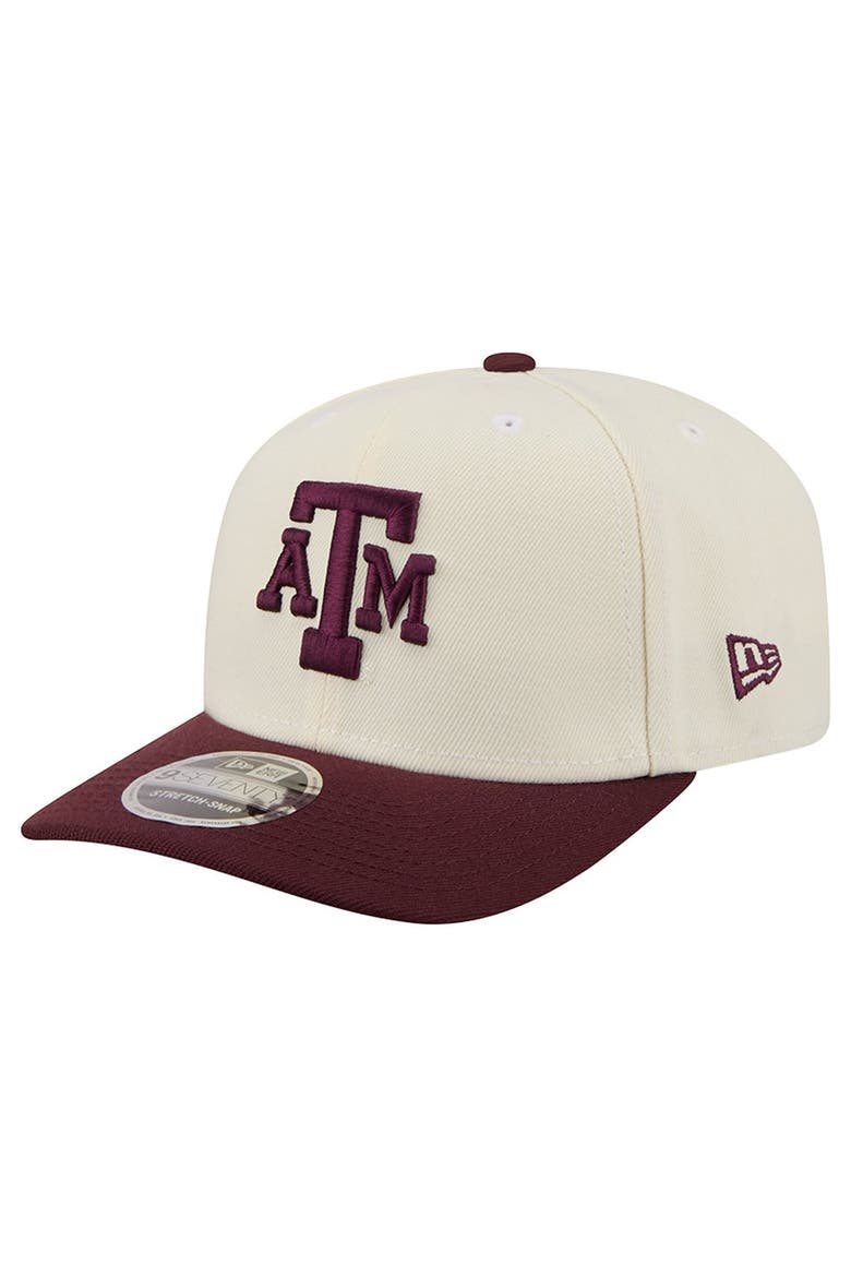 Men's New Era Cream/Maroon Texas A&M Aggies America's 250th 9SEVENTY Adjustable Hat, Alternate, color, Cream