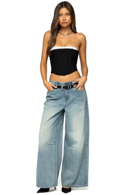 EDIKTED EDIKTED RYLA CONTRAST DETAIL MESH CORSET TOP