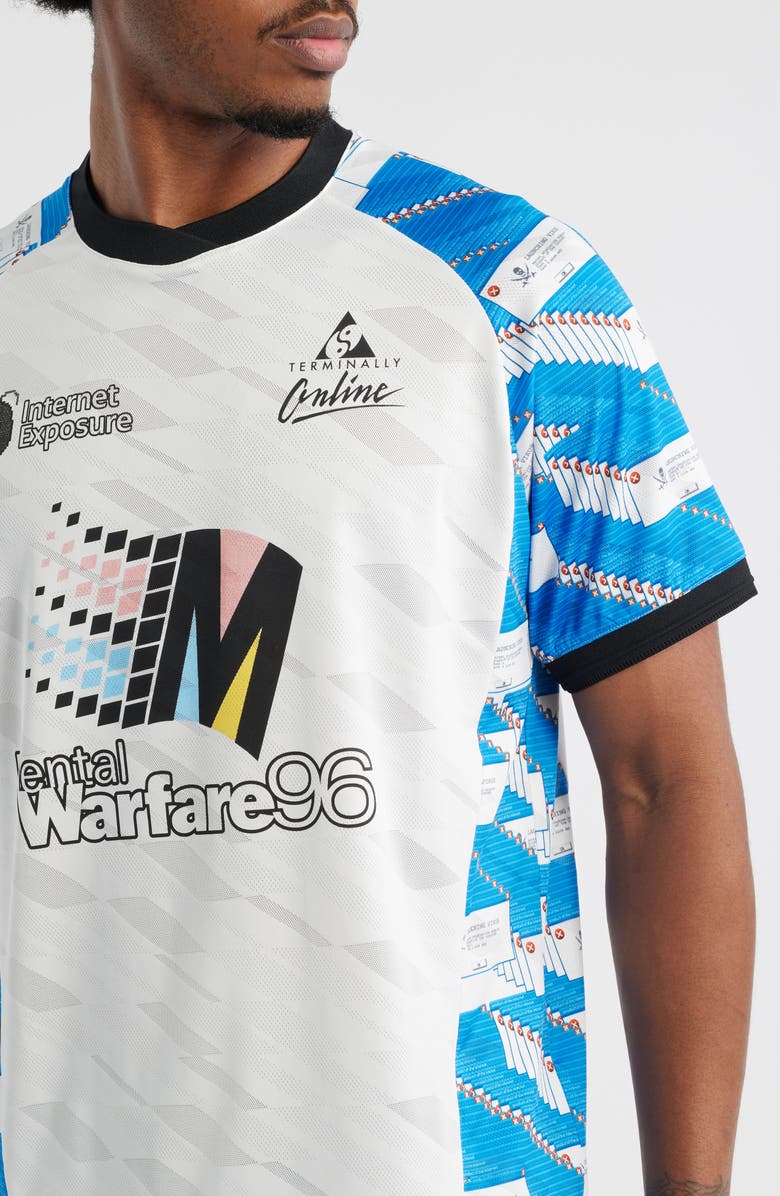 MARKET Terminally Online Graphic Soccer Jersey, Alternate, color, Blue Multi