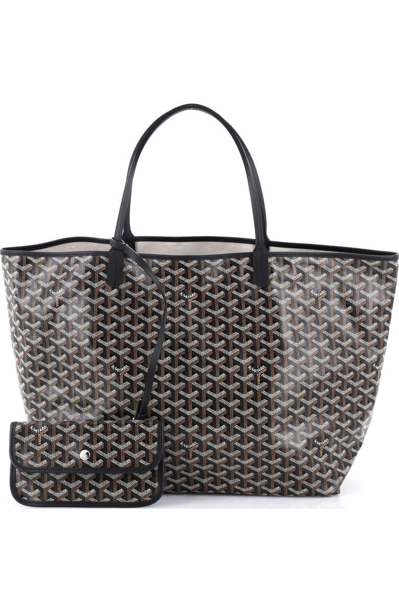 Pre-Owned Goyard Saint Louis Tote Coated Canvas GM, Alternate, color, Black