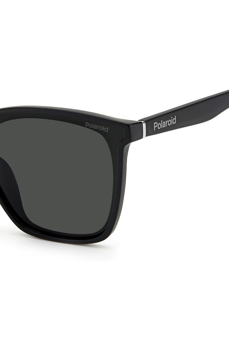 Polaroid 64mm Polarized Square Sunglasses, Alternate, color,