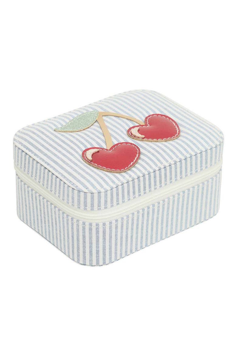 Kids' Cherry Jewelry Box, Main, color, LIGHT PASTEL BLUE