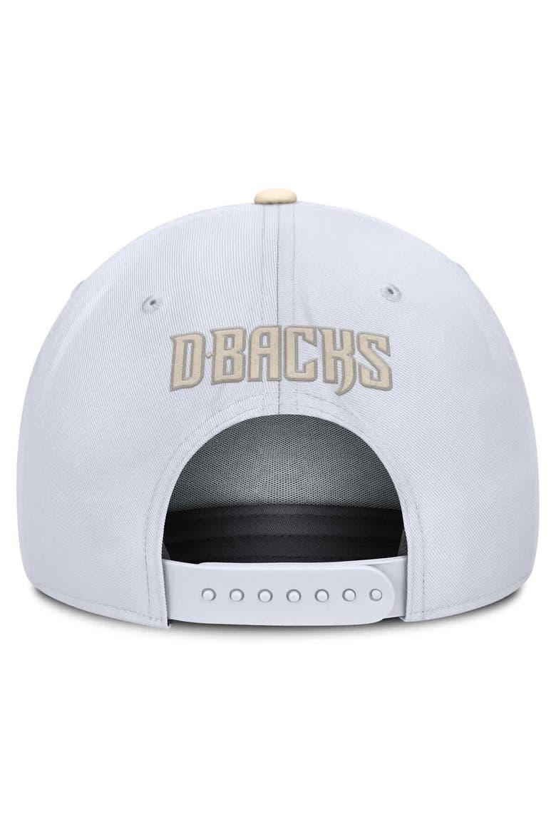 Men's Nike  White/Cream Arizona Diamondbacks Pro Performance Snapback Hat, Alternate, color, White