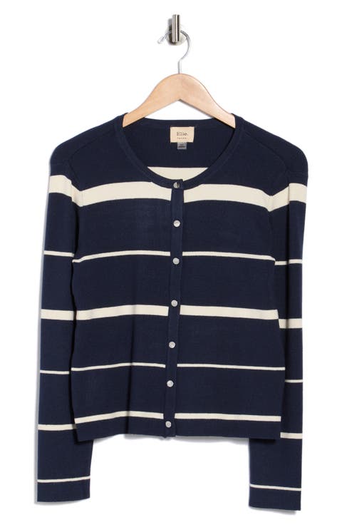 Variegated Stripe Crop Cardigan