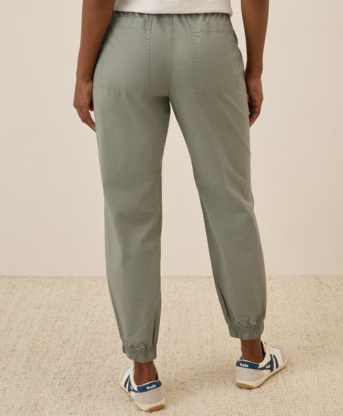 Pact Organic Cotton Monterey Poplin Jogger In Green