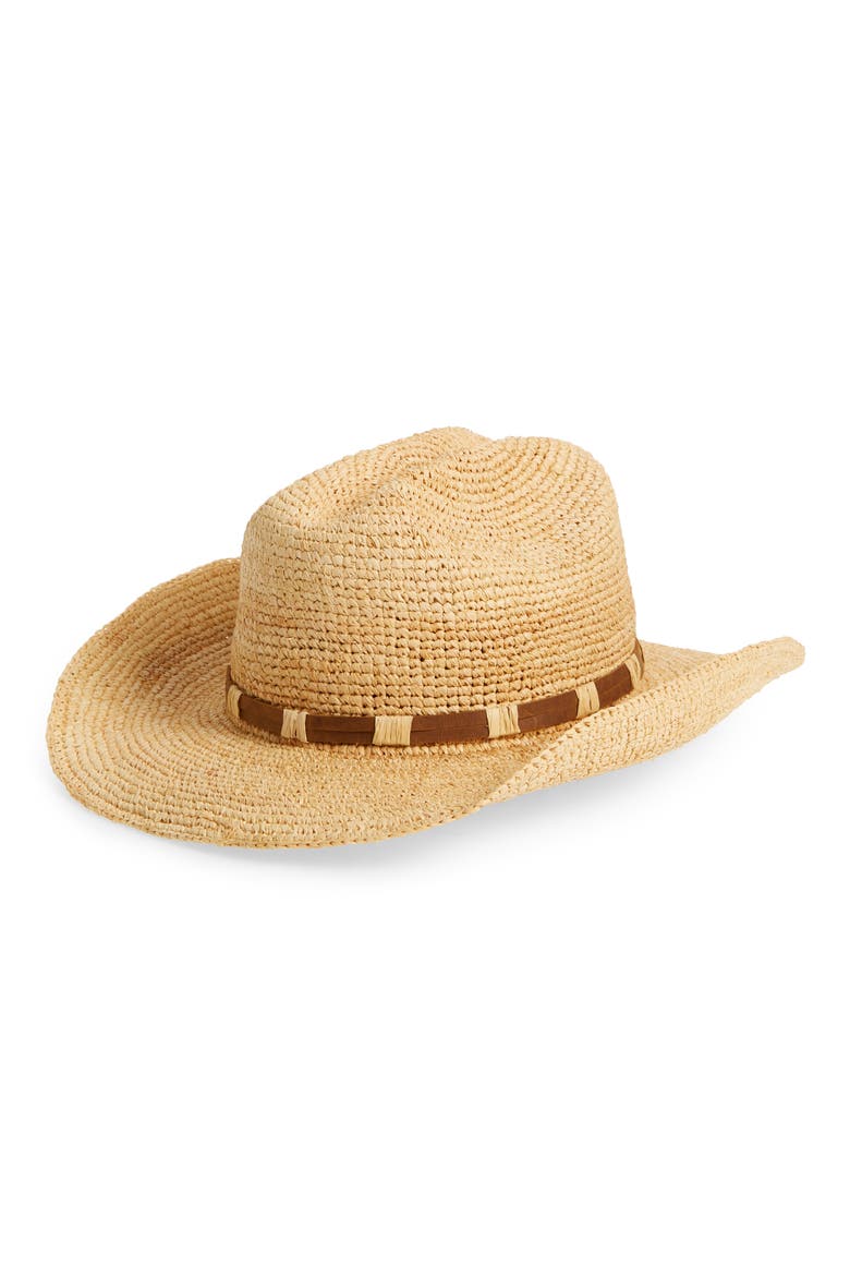 Straw Cowboy Hat, Main, color, SAND
