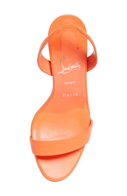 Christian Louboutin Loubigirl 85 Orange Leather Sandals In Multi