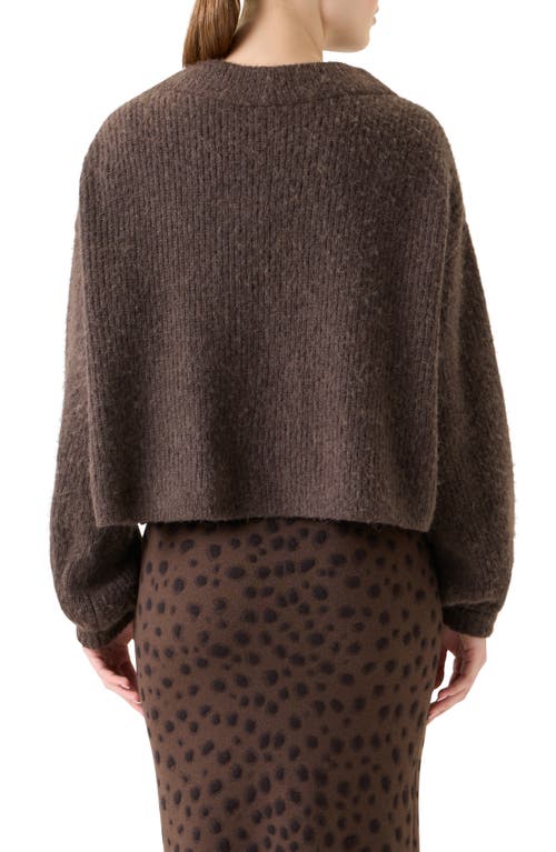 Akris Punto Oversize Alpaca Blend Cardigan In Brown