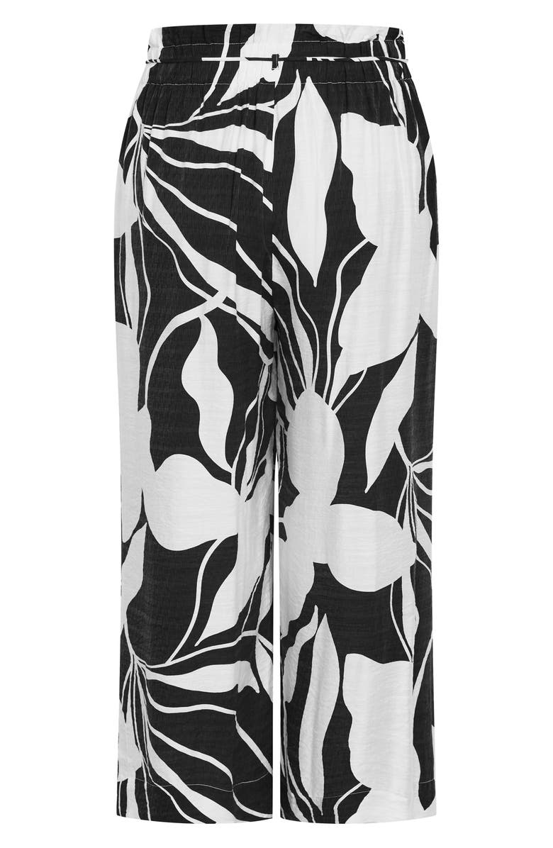 City Chic Resort Floral Print Wide Leg Pants, Alternate, color, 