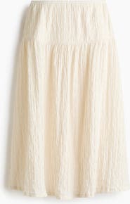 H&M Textured Jersey Midi Skirt