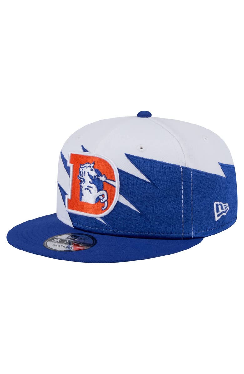 New Era Men's New Era Royal Denver Broncos Throwback Jagged 9FiFTY Snapback Hat, Main, color, 