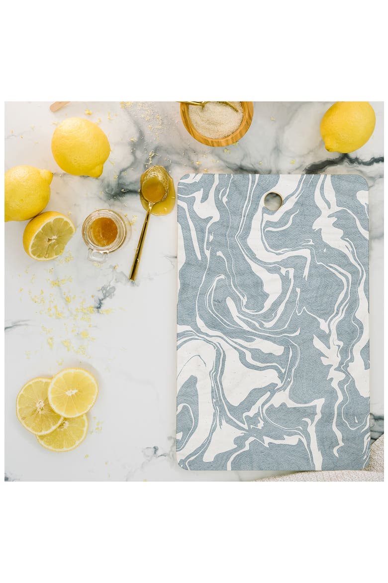 Abstract Wood Cutting Board, Alternate, color, BLUE