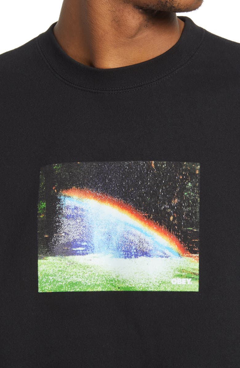 Obey Men's Rainbow Graphic Sweatshirt, Alternate, color,