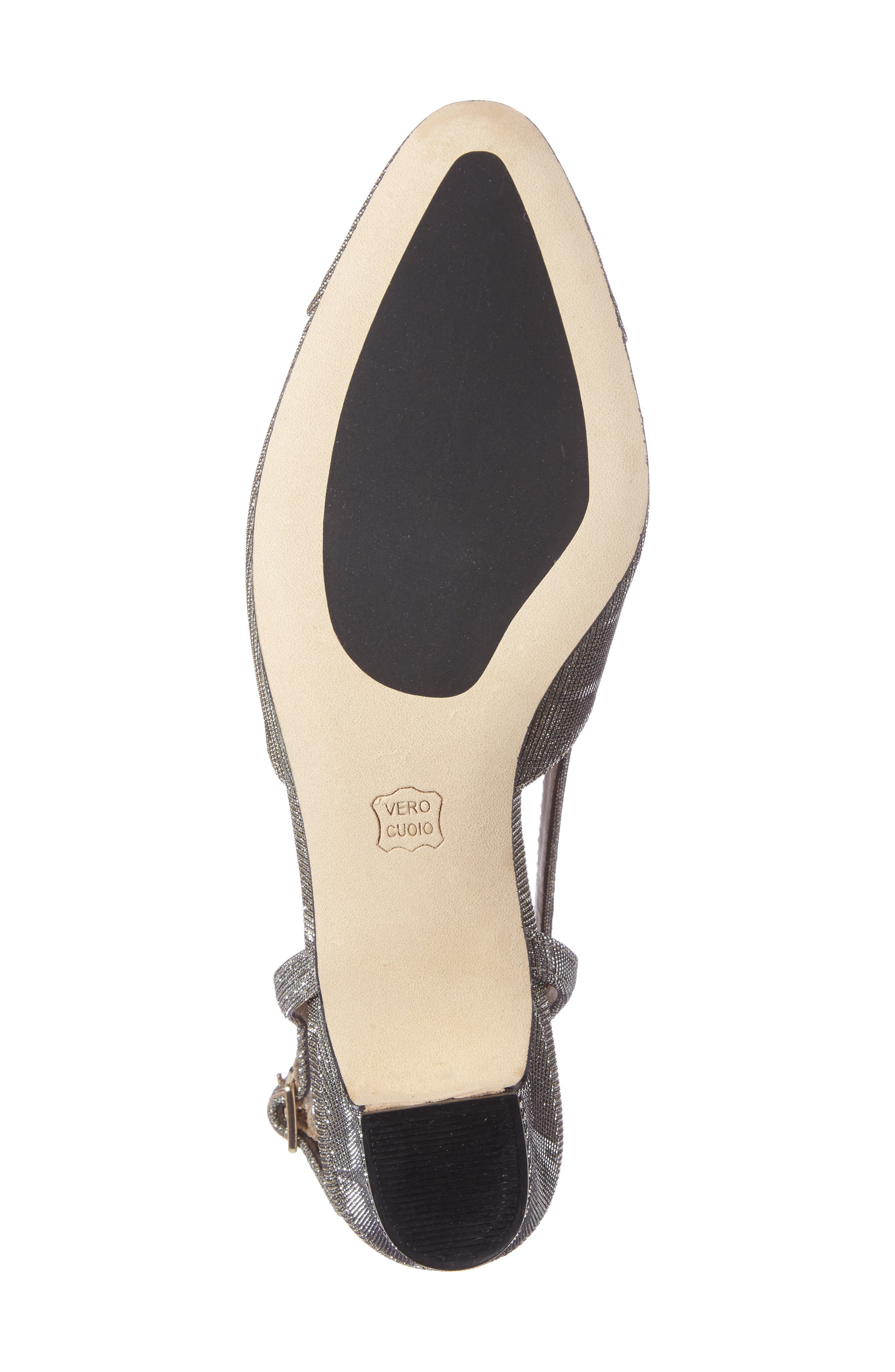 'Aliz' Slingback Pump, Alternate, color, PLATINUM FABRIC