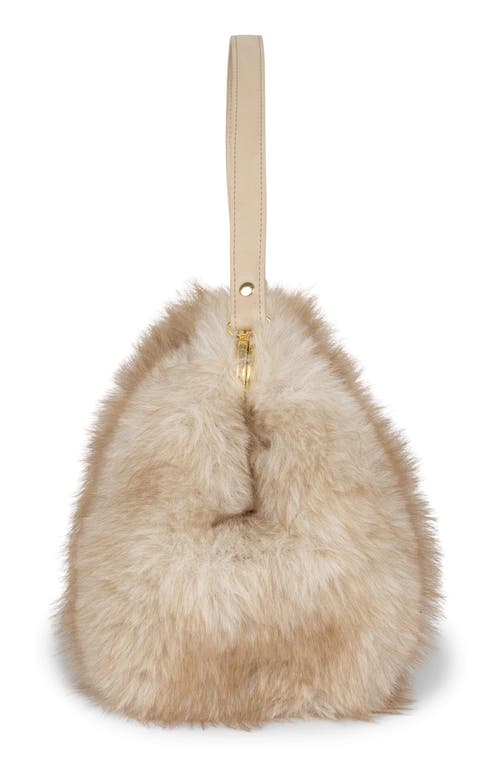 Jeffrey Campbell Gabor Faux Fur Satchel Handbag In Neutral