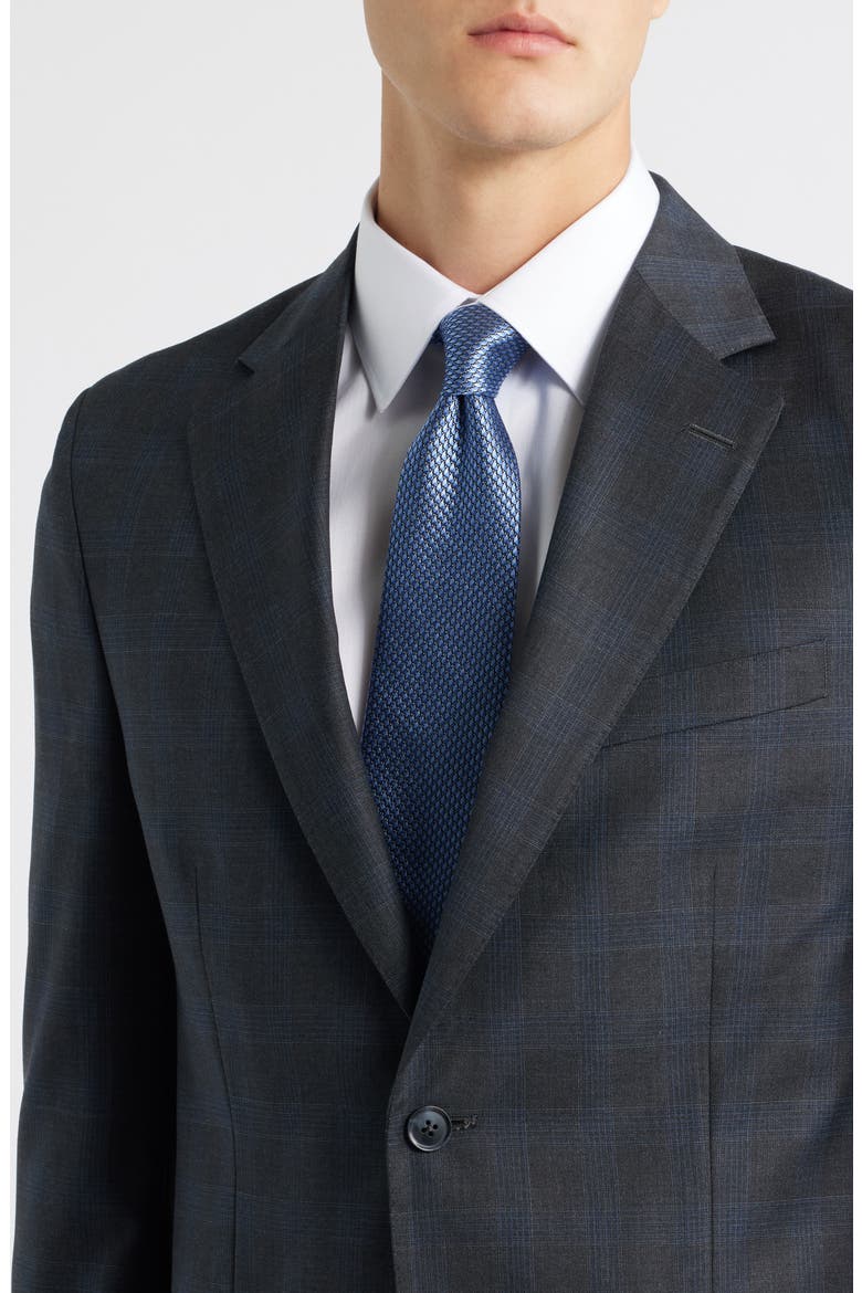 Hartford Classic Fit Charcoal Plaid Wool Suit, Alternate, color, CHARCOAL