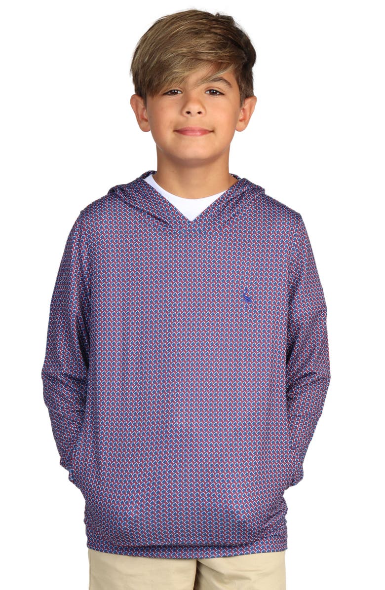 TailorByrd Kids' Football Performance Hoodie, Main, color, Burgundy