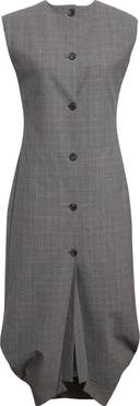 JULIE KEGELS Duany Plaid Wool Gabardine Dress