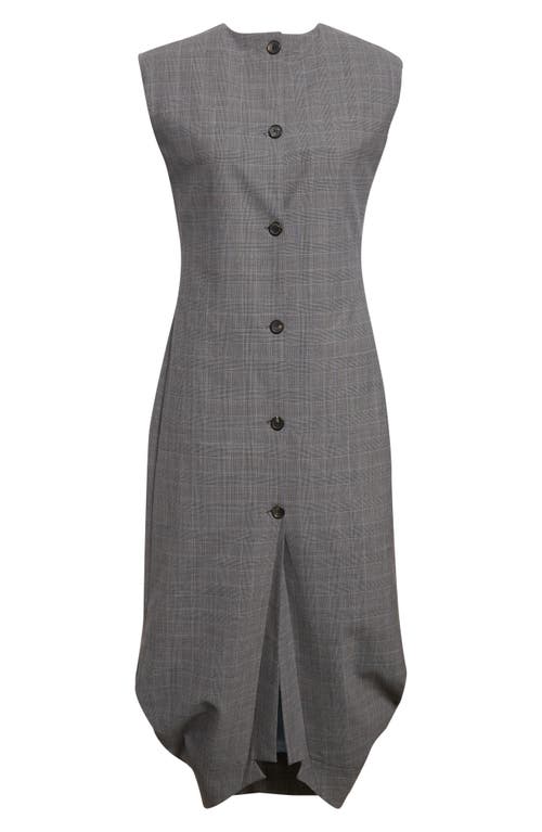 Julie Kegels Duany Plaid Wool Gabardine Dress In Gray