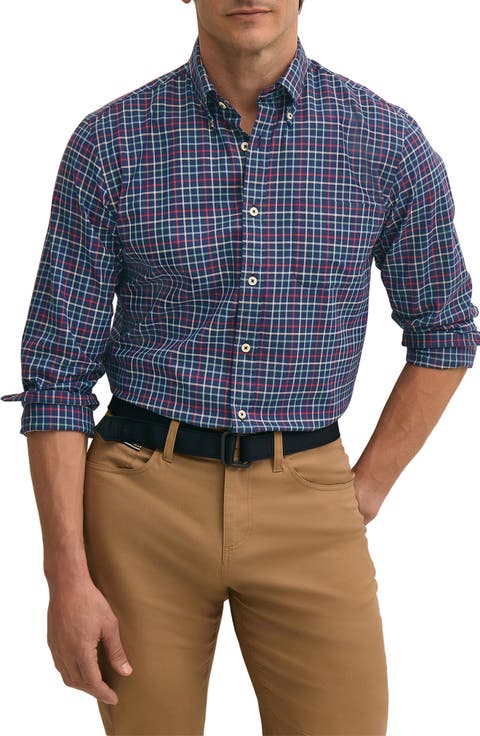 Performance Series Plaid Button-Down Oxford Shirt