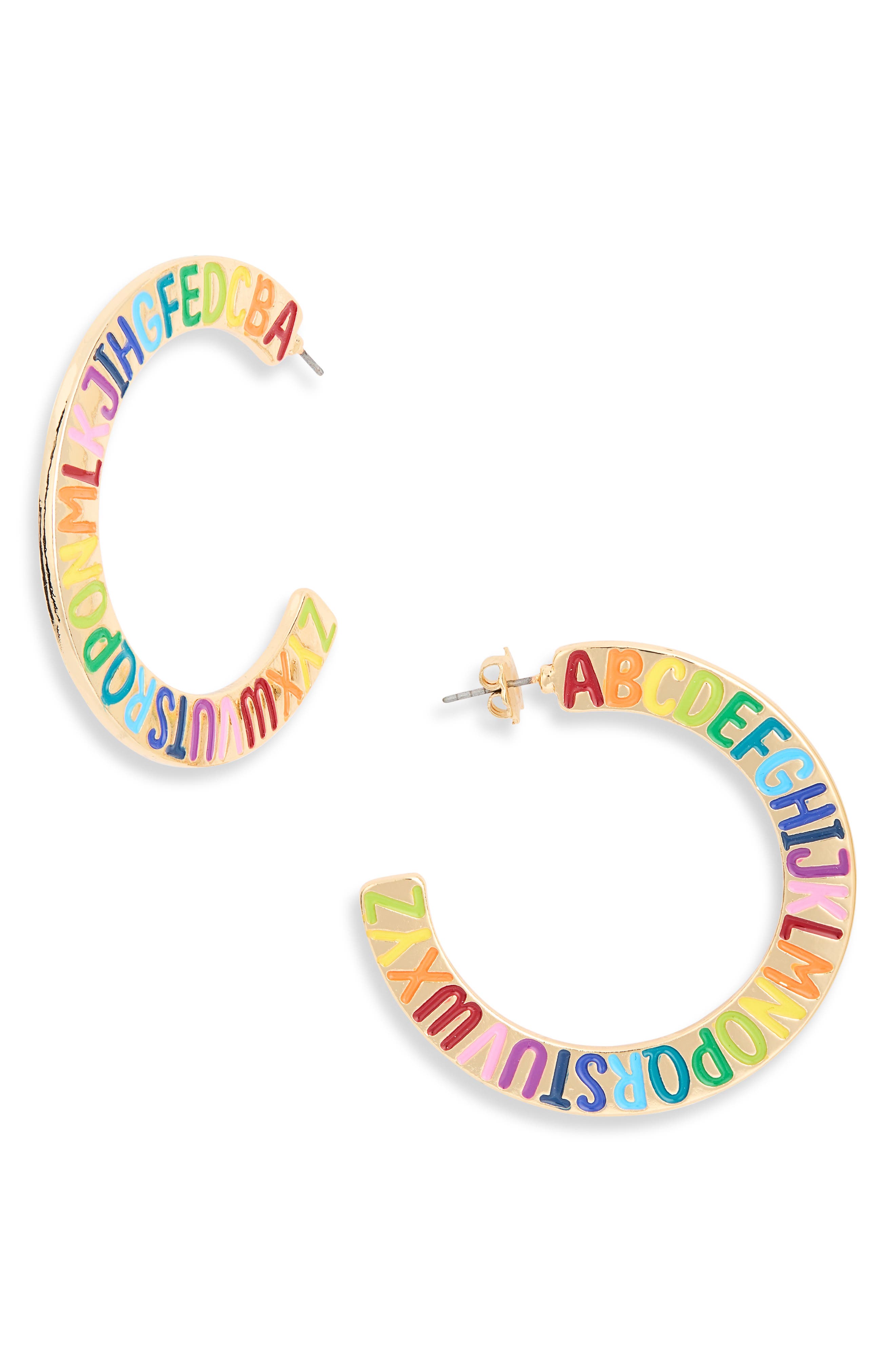 Alphabet Hoop Earrings