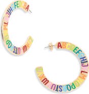 Leith Alphabet Hoop Earrings