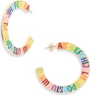 Leith Alphabet Hoop Earrings
