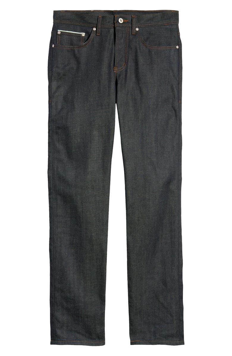 Naked & Famous Denim Naked & Famous x Rick & Morty The Weird Guy Slim Fit Selvedge Jeans, Alternate, color, 