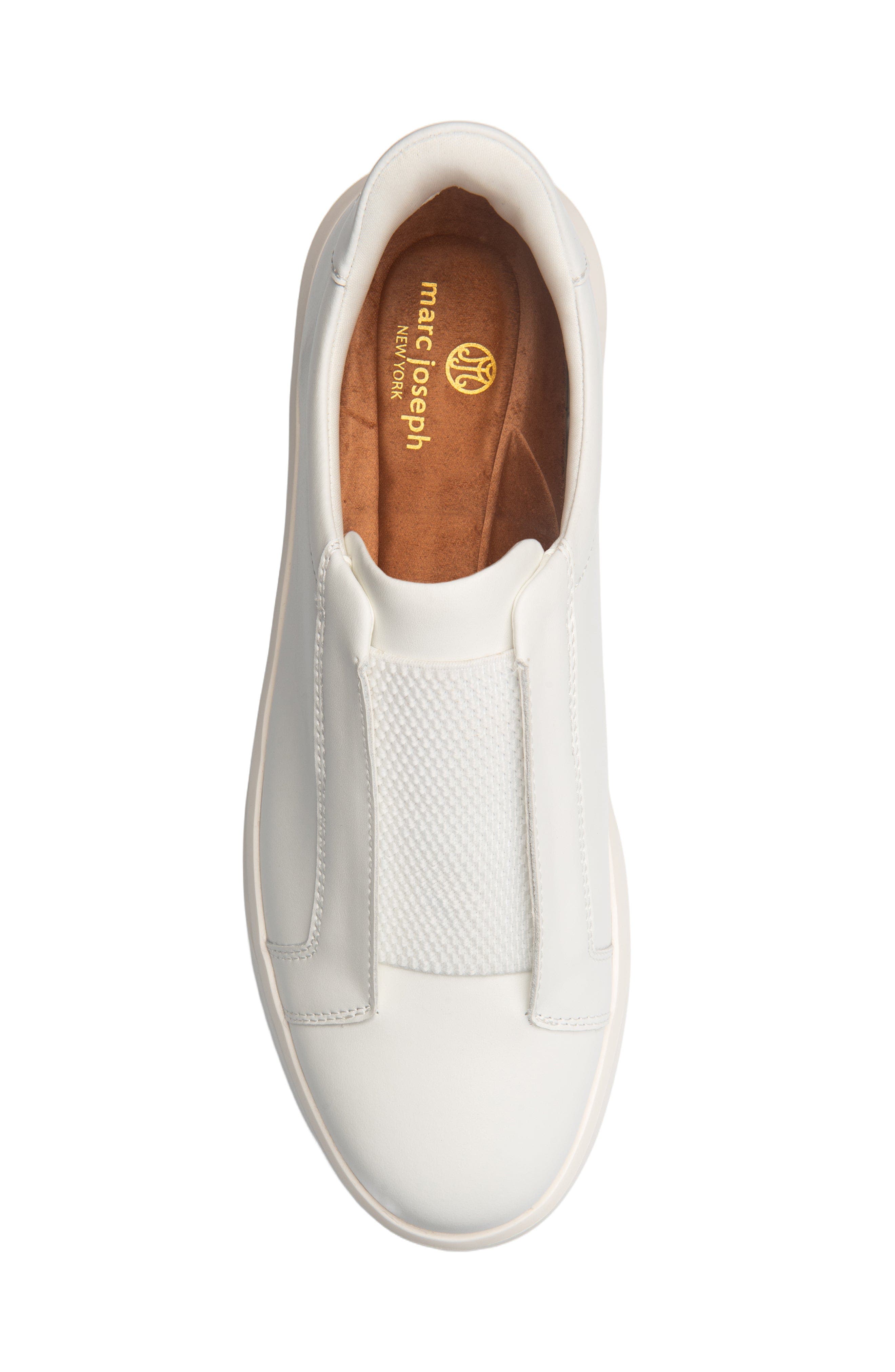 Bond St Hands Free Technology Leather Slip On Sneaker, Alternate, color, White Napa Leather