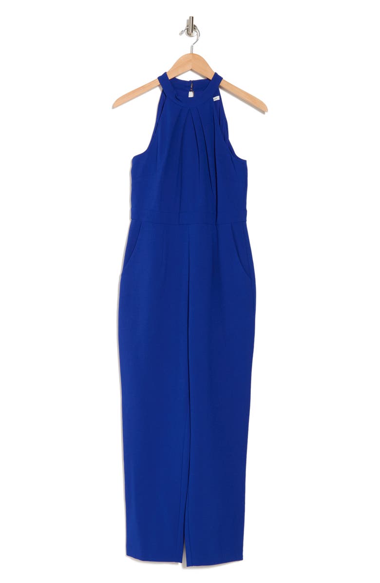 Julia Jordan Pleat Mock Neck Jumpsuit, Alternate, color,